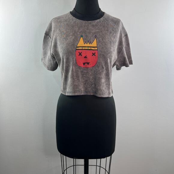 By Dwight O'neal J. Gray Tupac Reverse Red Crop Top Crew Neck Tee Size Large L - Picture 3 of 11